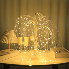 LED Willow Tree Table Lights with 192 LEDs, 20 Inch Decorative Branch Lamp with 8 Lighting Modes for Home and Event Décor