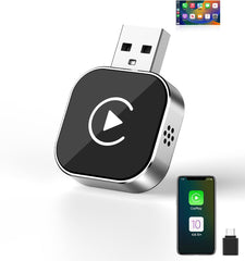 2025 Upgraded Wireless CarPlay Adapter – Plug & Play Converter for iPhone iOS 10+