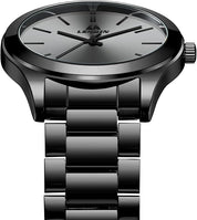 Men’s Stainless Steel Analog Quartz Watch – 30M Waterproof Business Designer Wristwatch