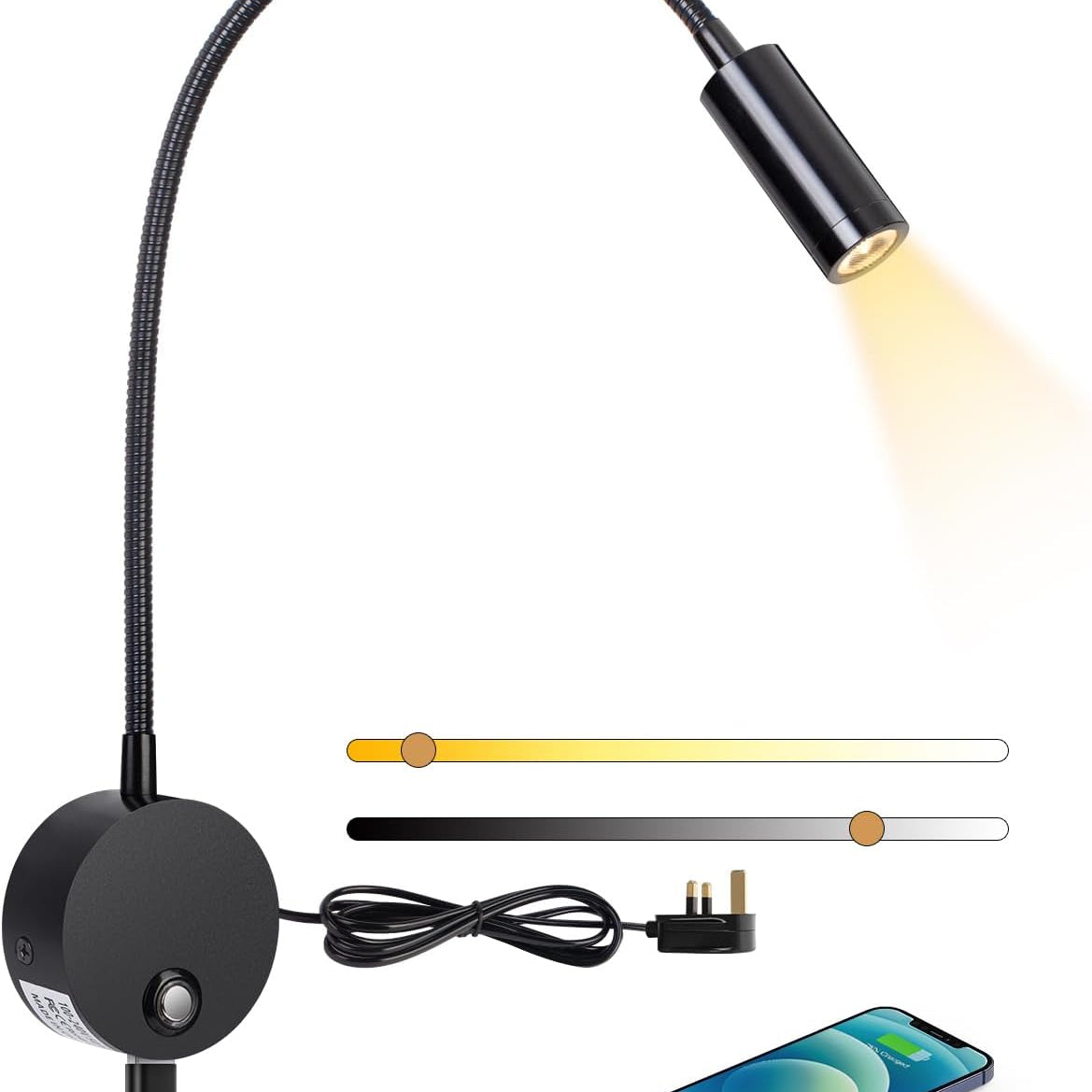 Touch dimmable bedside lamp with USB

LED wall lamp for bedroom reading