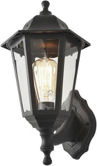 Neri Wall Light Outdoor Traditional Lantern with PIR Sensor - Black