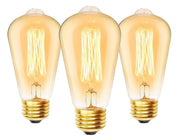3 Pack ST64 Filament Bulbs 60W