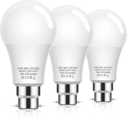 Bayonet Light Bulbs, 100W Equivalent B22 LED Bulbs Bayonet, 6000K Cool White, 1200LM, 13W Daylight Bulbs BC GLS A60 Energy Saving for Chandelier, Living Room, Non-dimmable, Pack of 3 [Energy Class F] Visit the Flaspar Store
