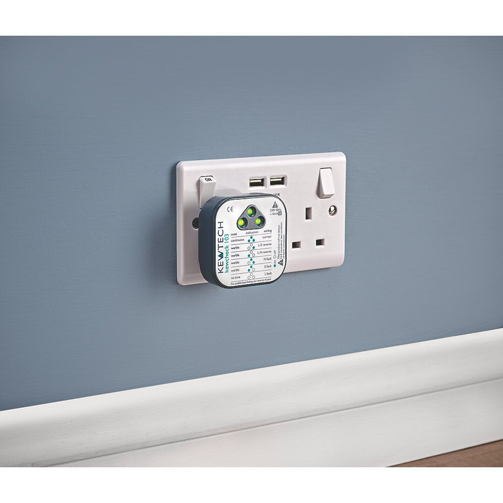 Kewtech KEWCHECK103 Mains Wiring Socket Tester