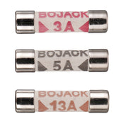 BOJACK 3 Values 42 pcs 3 5 13 A amp 240 V Volt Household Mains Plug Fuse 6.3x25 mm 0.25x1Inch BS1362 Ceramic Tube Cartridge Fuses Assortment Kit packag in a Clear Plastic Box