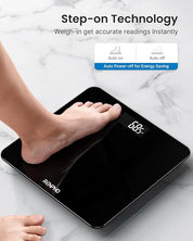 Core 1S Digital Bathroom Scales – High Precision Body Weight Scale with LED Display, Step-On, Accurate Measurements in Kg/Lb/Stone