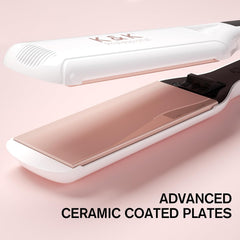 Extra Wide 57mm Flat Iron Hair Straightener, 3D Ceramic Tourmaline Plates for Thick Hair