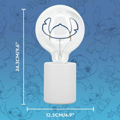 Disney Stitch Decorative LED Neon Bulb Lamp - E27 Glass Lightbulb, Officially Licensed Lilo & Stitch Collectible Gift, Fun Light for Bedrooms & Homes, Blue