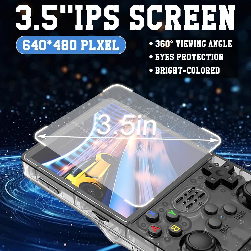 Retro R36S Handheld Game Console – 15,000+ Games, 3.5" Screen, 64GB, 3500mAh, Linux System