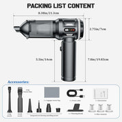 Handheld Vacuum Cleaner 25000Pa Cordless Mini Hoover with LED Display