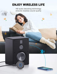 Mini Bluetooth 5.3 AUX Adapter – Hi-Fi Car Receiver with Dual Connection & 16H Playtime