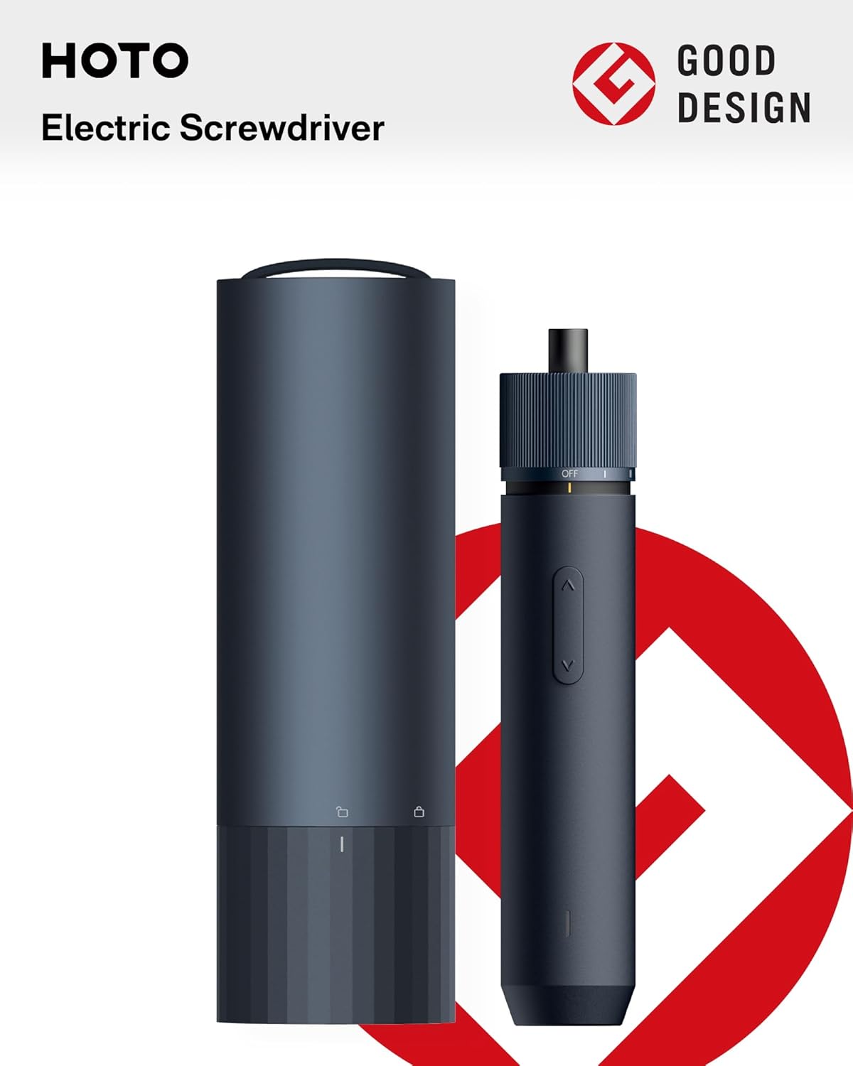 HOTO Electric Screwdriver Rechargeable, 3.6V Cordless Screwdriver Set USB-C, 3 Torque Settings, 1500mAh Battery, LED Light & 12 S2 Metal Bits for Furniture/Electrical Repairs