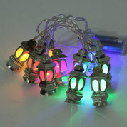 Ramadan Eid Lantern String Lights, Battery Powered LED Mubarak Decorative Lights for Home, Bedroom, Garden & Festival Parties
