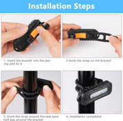 Clip-On Flashlight Running Light – 150 Lumen USB-C Rechargeable Safety Torch with 5 Modes, Hands-Free LED Work Light, IPX4 Waterproof