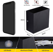 Modern LED Wall Lights for Living Room – 6W Black Aluminum Up Down Indoor Wall Lamp, Hardwired Sconce Lighting for Bedroom, Hallway & Home Decor