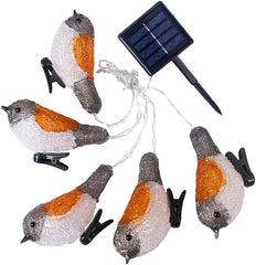 Solar Bird String Lights Set - Outdoor LED Garland for Garden, Birthday, and Holiday Decor