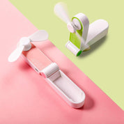 Handheld Fan Mini Electric Hand Held Fans,Hand Fan Rechargeable Portable Folding USB Fans Battery Operated Small Desk Fan Foldable Pocket Quiet Fan for Home Office Travel Outdoor (Green)
