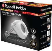Russell Hobbs Food Collection Hand Mixer 125W – 6 Speeds – White