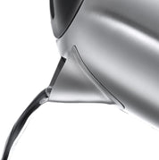 Brushed Stainless Steel & Black 1.7L Electric Kettle – Fast Boil 3KW, Perfect Pour Spout, Removable Anti-Scale Filter – 23910
