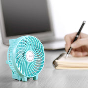EasyAcc Handheld Fan USB Fans Portable Hand Fan 3 Speeds 180° Foldable with 6 Blades Personal Electric Mini Outdoor Fan with Rechargeable Battery Foldable Handle Desktop for Home Travel Outdoor- Green