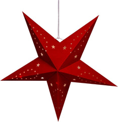 Large Silver Snowflake LED Paper Star Lantern – 40 cm Decorative Christmas Hanging Ornament