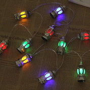 Ramadan Eid Lantern String Lights, Battery Powered LED Mubarak Decorative Lights for Home, Bedroom, Garden & Festival Parties