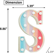 Rainbow LED Letter Light S – 16 Color Remote