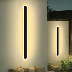 Outdoor Modern Wall Light - 60CM, 18W 1100LM Long Strip Wall Sconce with 3000K Warm White Light, IP65 Rainproof for Porch, Garden, Patio, and Garage