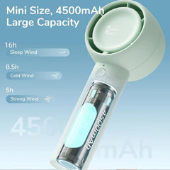 JISULIFE Mini Portable Handheld Fan – 5 Speeds, USB Rechargeable