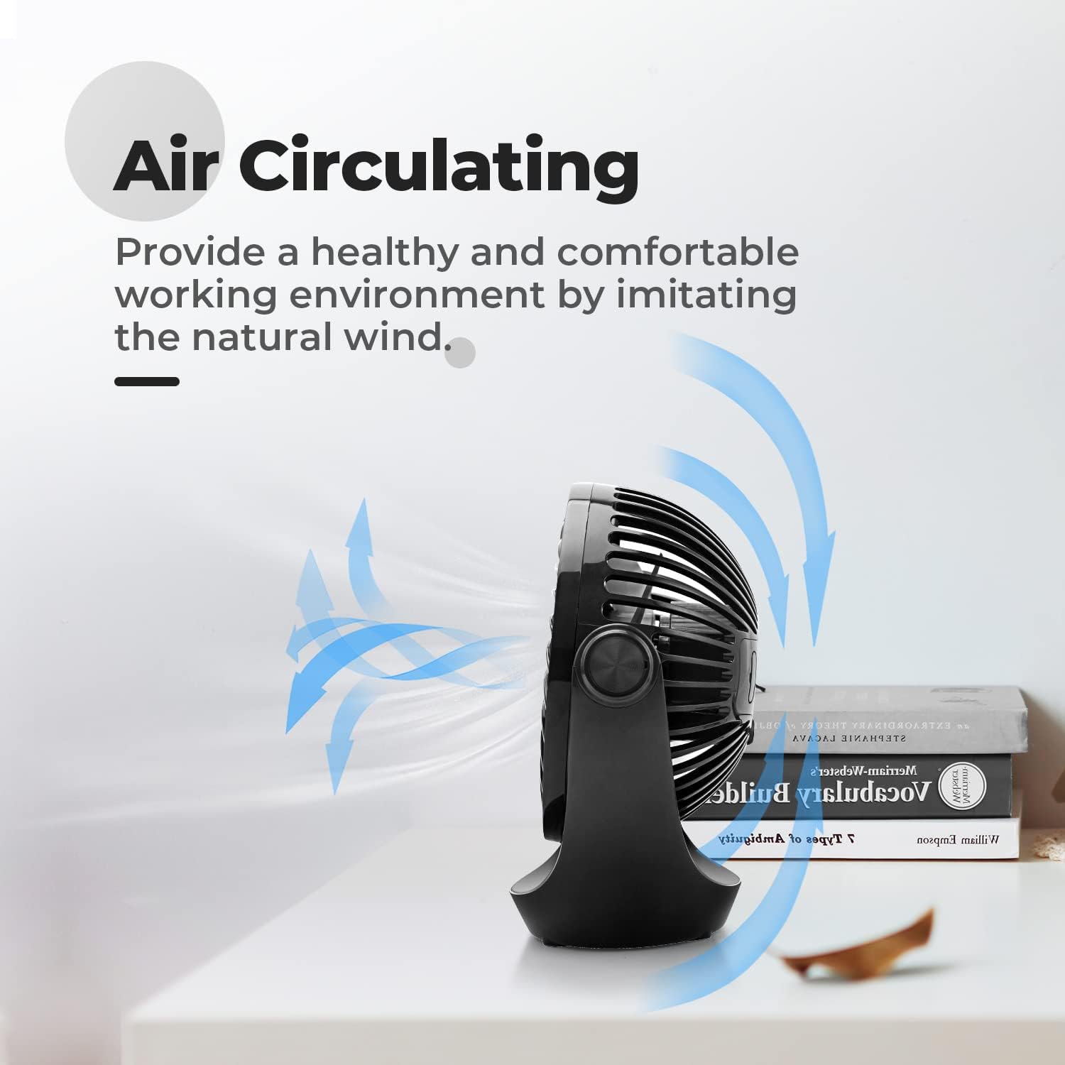 OCOOPA USB Table Fan with Adjustable Speeds & 360° Rotation
