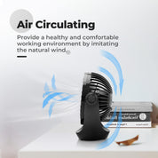 OCOOPA USB Table Fan with Adjustable Speeds & 360° Rotation
