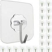 Jiaweixiang 24-Pack Heavy Duty Adhesive Hooks – 33lb Max, Waterproof Wall Hooks