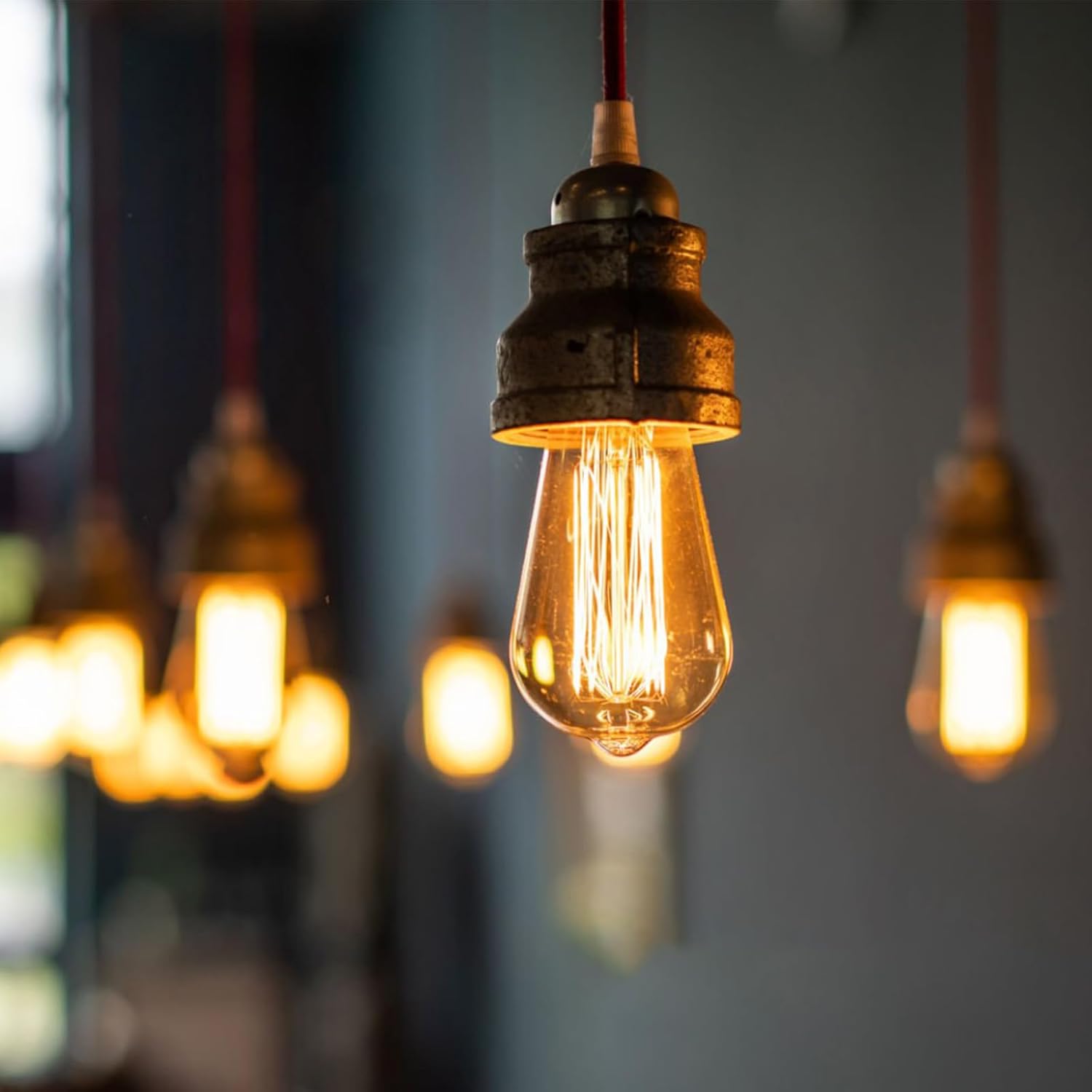 E27 Vintage Edison Bulb 40W Dimmable Warm White Pack of 6
