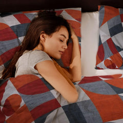 DTEX HOMES Double Duvet Set – 100% Cotton Reversible Geometric Print, Soft Luxury Bedding Set