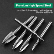 Dremel Rotary Tool Wood Carving Bits 5PCS 1/8” Shank