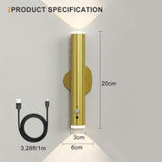 Rechargeable LED Wall Lights Set of 2 with Motion Sensor Remote