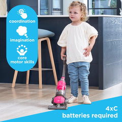 Casdon Dyson Ball Toy Vacuum Cleaner | Realistic Mini Dyson Replica For Kids 3+ | Twist & Turn Play Hoover With Sounds – Pink