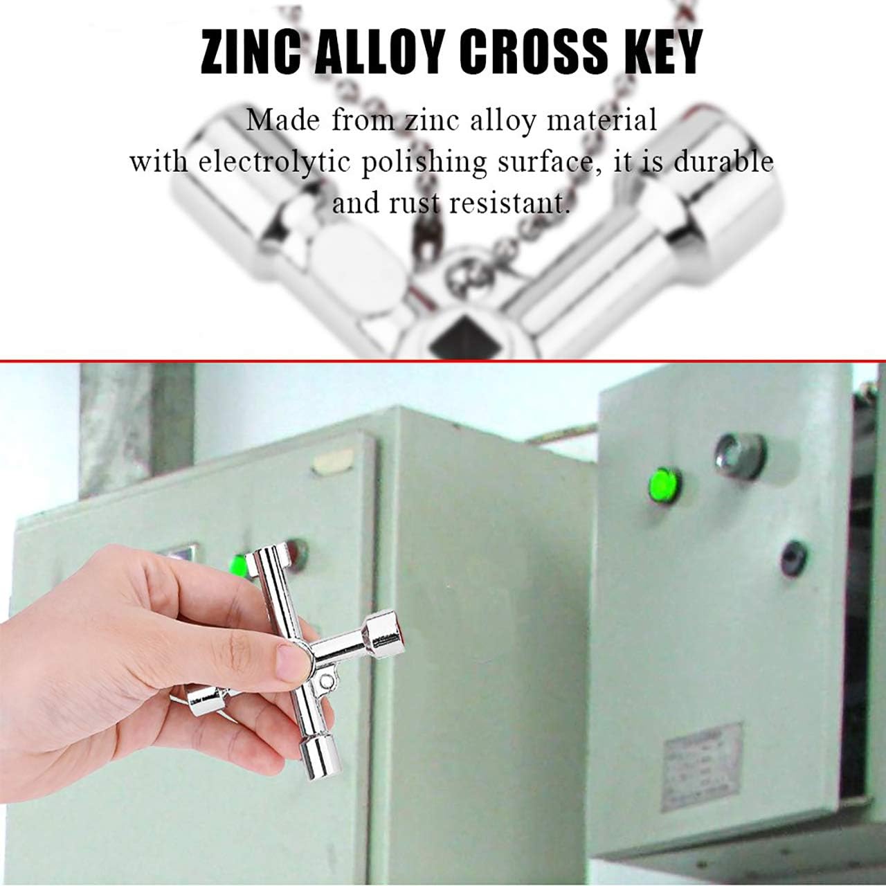 Tomario 4-in-1 Meter Box Gas Utilities Key Zinc Alloy
