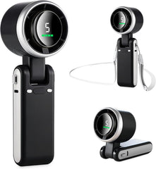 Portable Handheld Fan with LED Display – 5 Speeds, USB Rechargeable