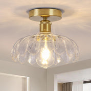 Ceiling Light – Semi-Flush Mount Glass Pendant Lamp, Farmhouse Vintage Fixture