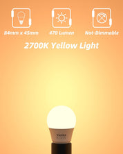 E27 LED Golf Ball Bulb 6W Warm White 2700K 6-Pack