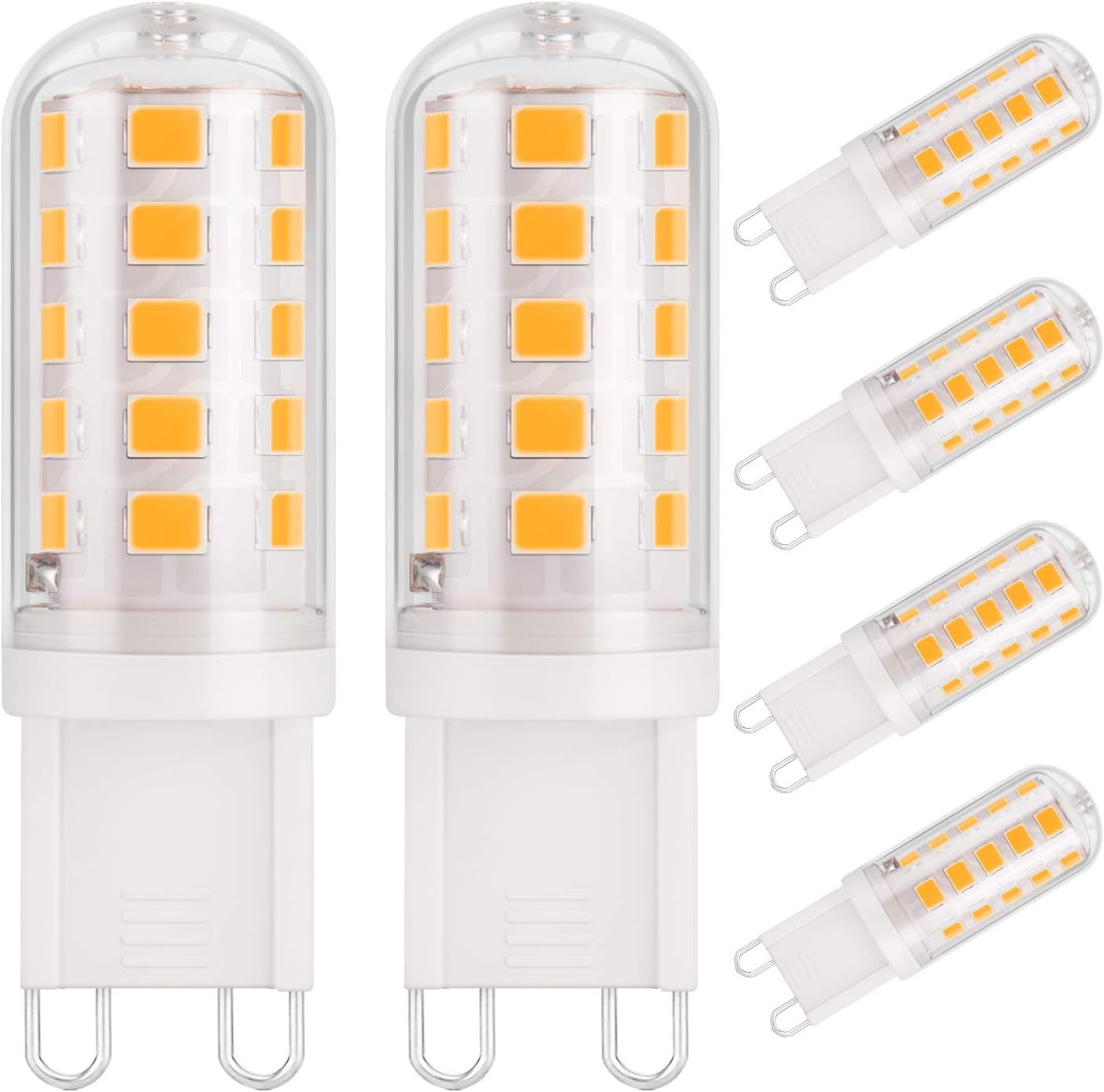 "DiCUNO G9 LED Bulbs, 3W (30-40W Halogen Equivalent), Warm White 3000K, 430LM, Non-Dimmable, 6-Pack"