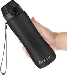 50ml/25oz Tritan Water Bottle – Leakproof BPA-Free Bottle with Straw & Time Markings