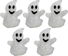 9cm Ghost Light - Soft Glow with Color-Changing LEDs, Battery Operated. Cute Halloween decoration for indoor parties and gifts (Green/White Ghost).