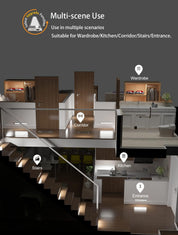 Multifunctional furniture system suitable for various rooms including wardrobe, kitchen, corridor, stairs, and entrance.