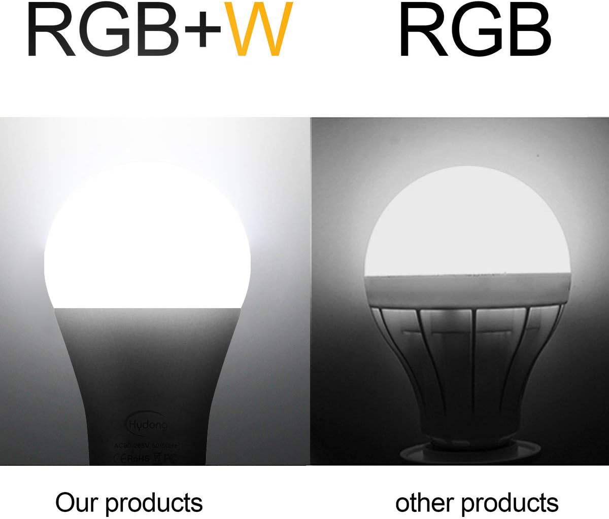 Colour Changing B22 RGBW LED Bulb 10W Dimmable with Remote