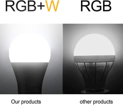Colour Changing B22 RGBW LED Bulb 10W Dimmable with Remote