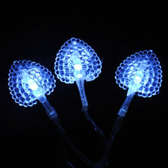 USB Powered 20 LED 2M Hearts shape Indoor LED Fairy Lights for PC, MAC, Phone charger (Warm White)