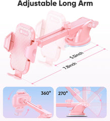 Rally Racing-Grade 3-in-1 Car Phone Holder Pink