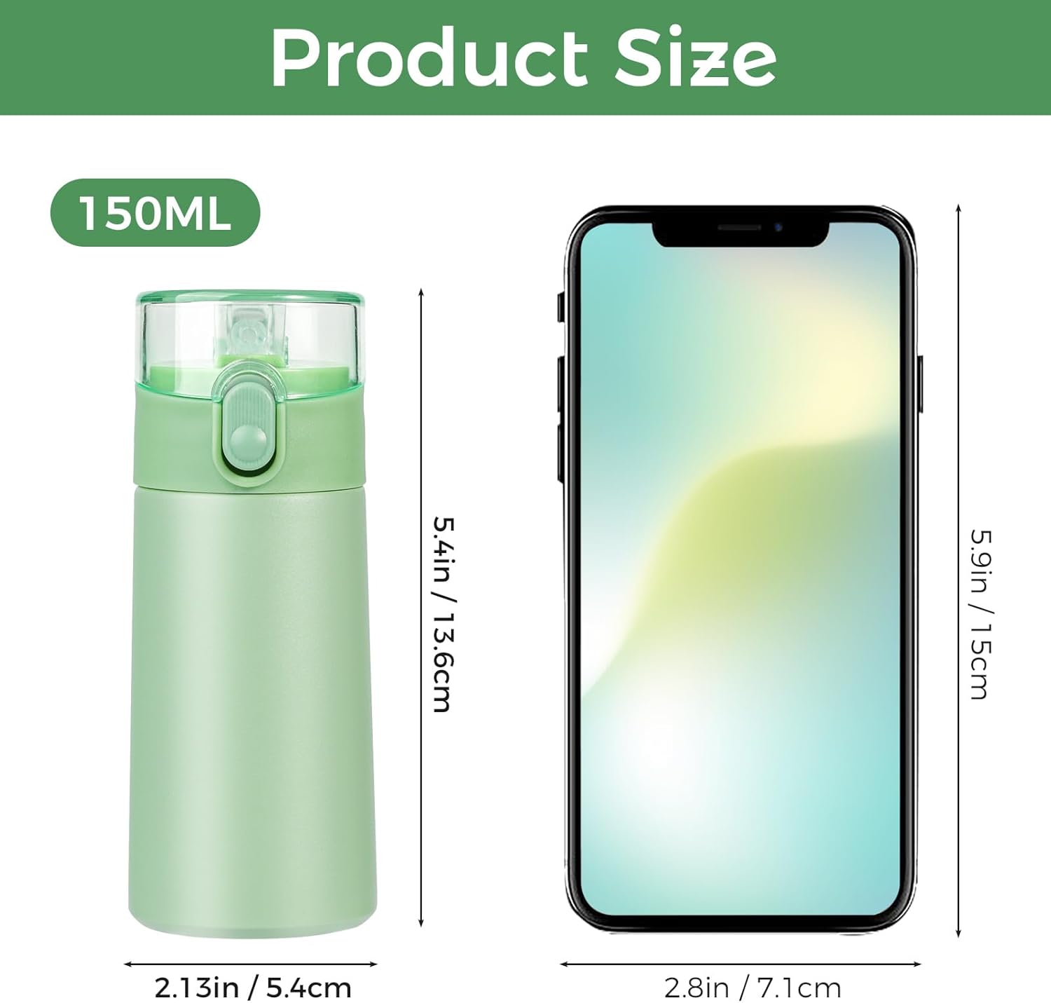 150ml Mini Stainless Steel Water Bottle – Leakproof, Insulated, BPA-Free with Straw